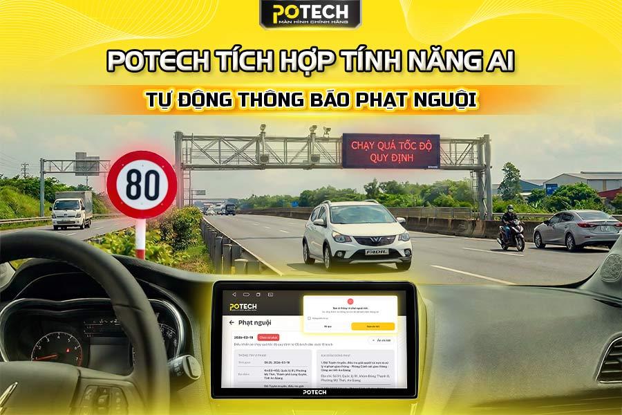 Tính năng tự động thông báo phạt nguội với AI trên Potech