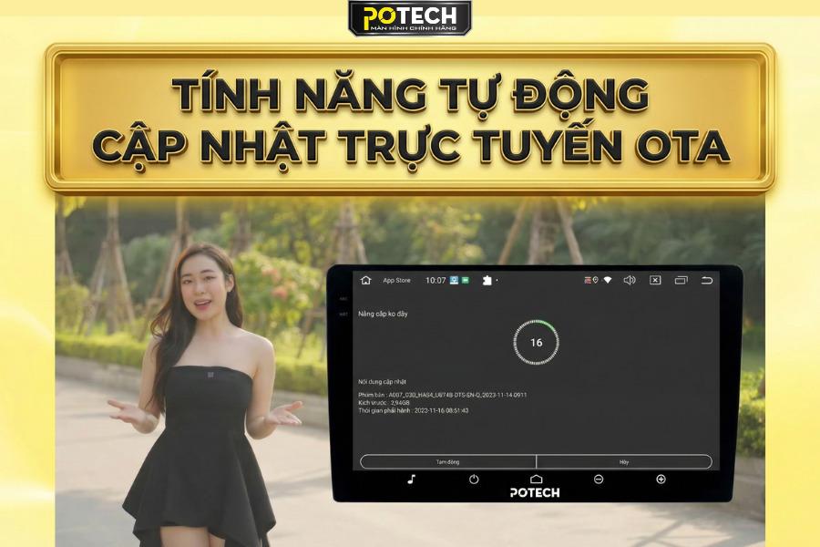Tính năng tự động cập nhật trực tuyến OTA trên Potech